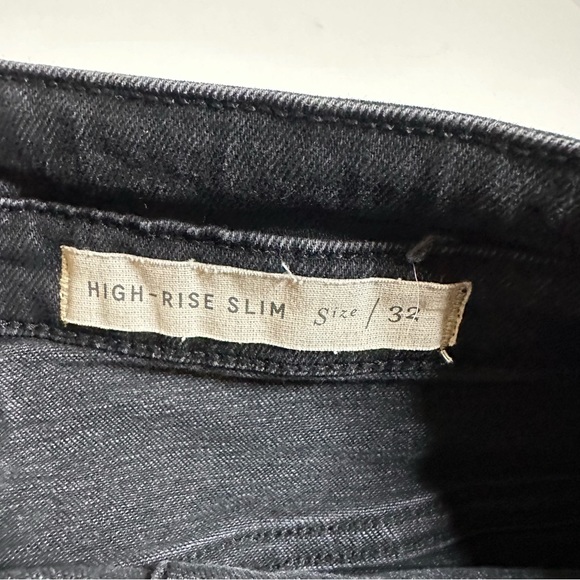 Pilcro and the letterpress black front button high rise slim jeans - Picture 3 of 5